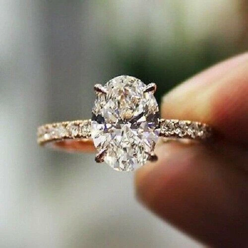 Oval cut engagement store rings thin band