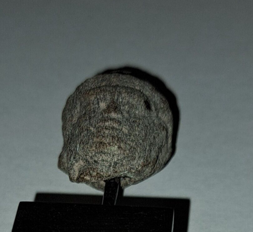 11th/12th C. Angkor Wat Cambodian Stone Sculpture Deity Head