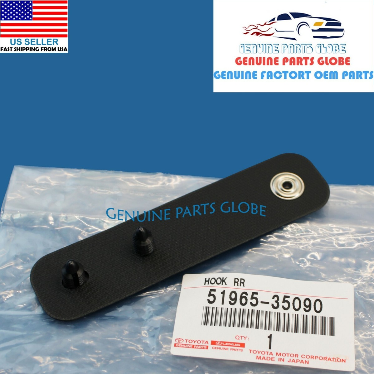 NEW GENUINE OEM TOYOTA 2011-2014 FJ CRUISER REAR FLOOR CARPET HOOK