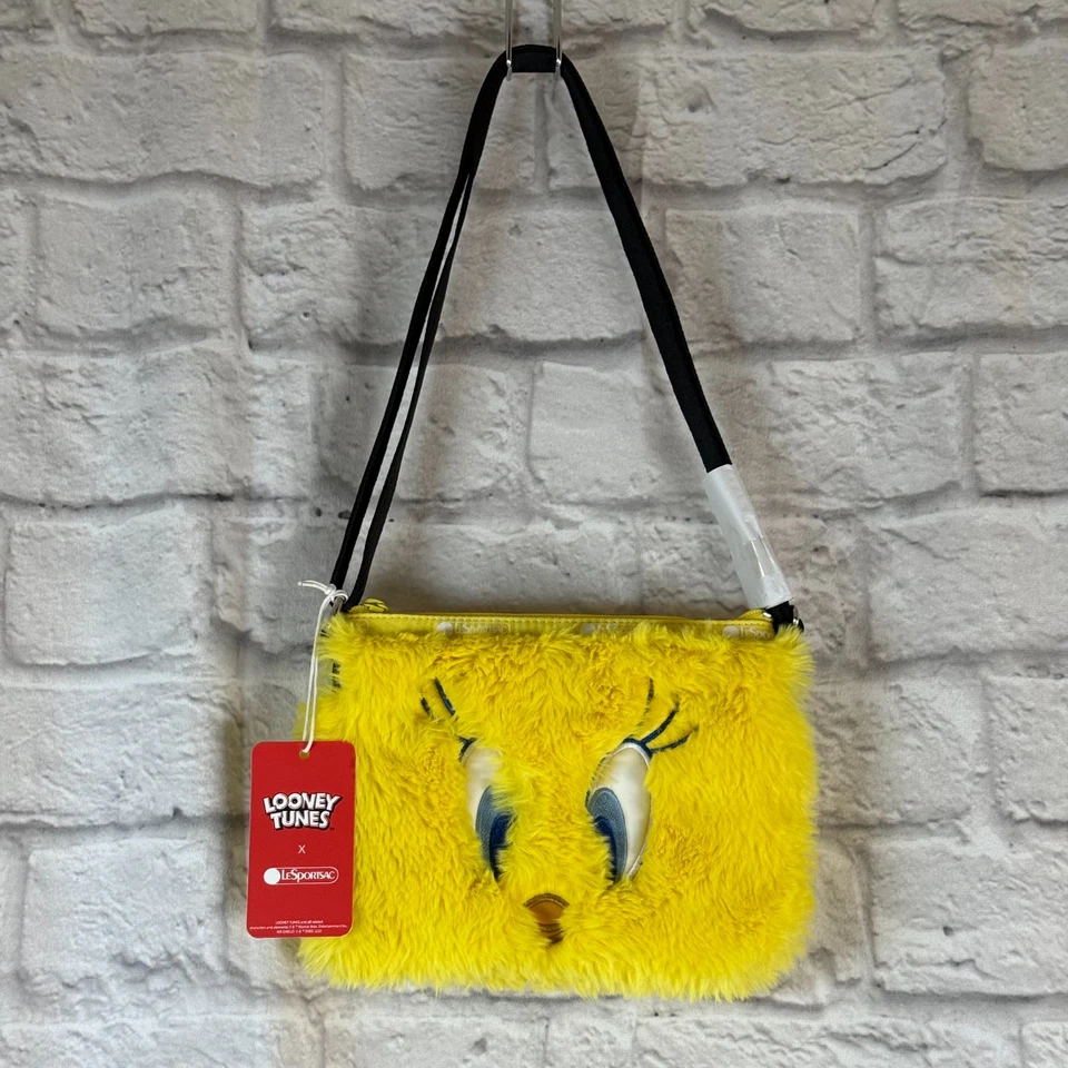 Bolso Bandolera Looney Tunes X LeSportsac Piolín Pájaro Peludo Para Mujer Cartera Nuevas Etiquetas Foto 2 de 4