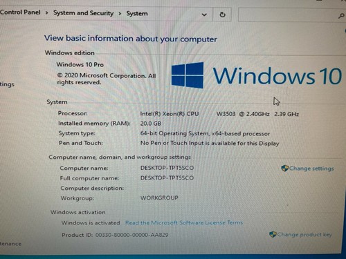 Lenovo THINKSTATION S20 XEON 2.93GHz 20GB-ECC, NEW-128GB, Nvidia GTX 1050Ti 4GB - Picture 4 of 10