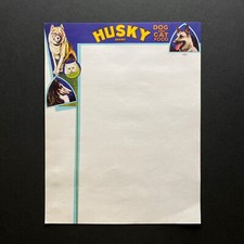 1940s Husky Brand Dog & Cat Food Letterhead • Pet Brand Full-Color Stationery