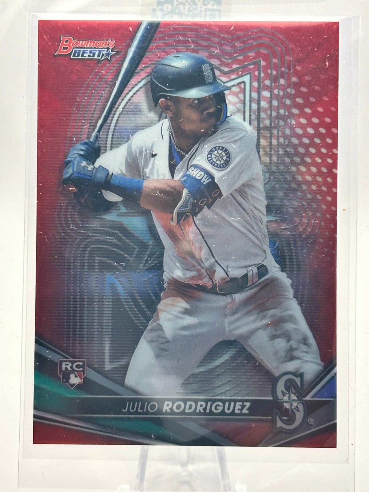 JULIO RODRIGUEZ 2022 BOWMANS BEST RED REFRACTOR 5/10 ROOKIE RC JC