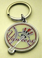New York Yankees Top Hat MLB Baseball Team Logo Key chain NOS UPI/MLBP New 