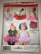 GIRLS INFANT TODDLER UNCUT SIMPLICITY 1956 Sewing Pattern TUTU BALLET DANCE