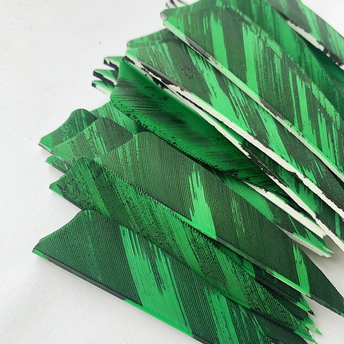 50PCS 3IN Camouflage Light Green Shield Turkey Feathers Archery Arrow Feather RW - Picture 4 of 6