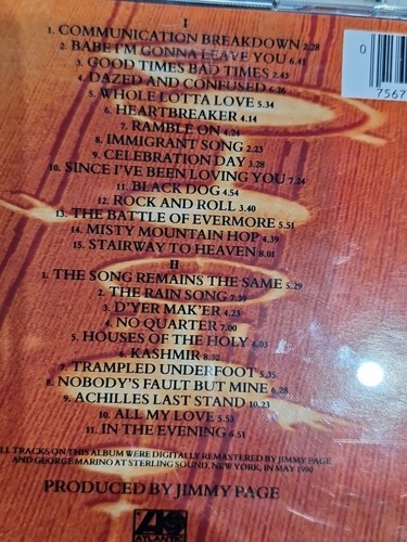 LED ZEPPELIN REMASTERS CD 1990 DOUBLE BEST OF CD GERMAN - Picture 2 of 5