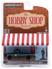 1:64 GreenLight *HOBBY SHOP 10* GREEN 1981 Checrolet M1008 Pickup w/Figure NIP