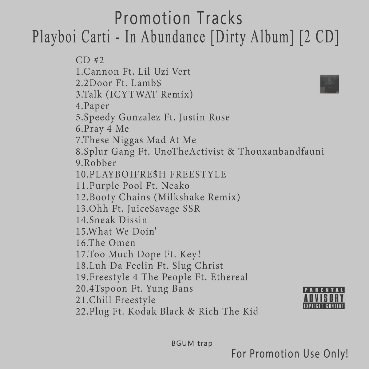 Album Cover Playboi Carti Yung Bans 4tspoon Playboi Carti 2025