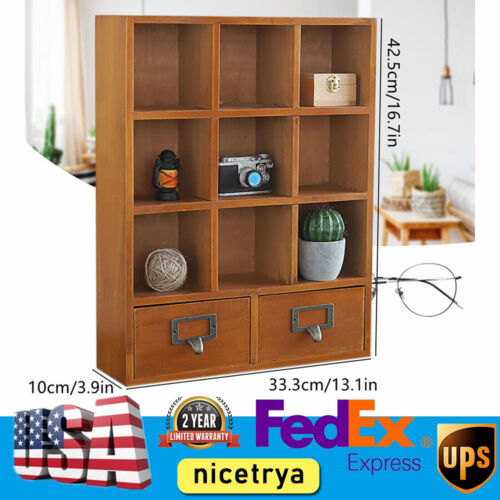 New Book Shelf Storage Shelf Organizer Cabinet Mini Shelving Storage Cabinet - Picture 1 of 14