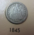1845 Seated Liberty Dime (Estate Fresh) (Set Break) (OBV Scratches)