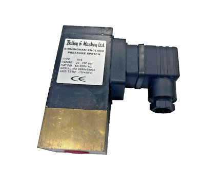 Bailey and Mackey Model 815  Pressure Switch 20 to 250 bar G1/4 