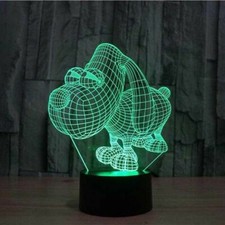 3D illusion Acrylic 7 Changing Colors LED touch Night table d cor Lamps Dog