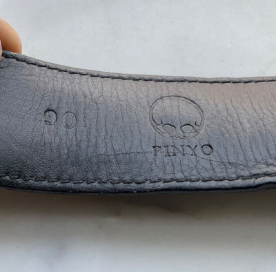PINYO Black Croc Belly Belt 90cm/35.5in x 1.5in PRISTINE Vintage PINYO Black Croc Belly Belt 90cm/35.5in x 1.5in PRISTINE Vintage main image 4