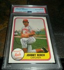 1981 #196 Fleer Johnny Bench Signed Cincinnati Reds Autographed PSA/DNA