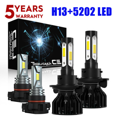 For Dodge Challenger SXT Coupe 2-Door 2011-2014 LED Headlight Fog Light Bulbs 4X