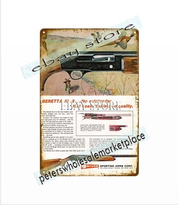1969 handguns shooting AL-2 Auto-Loader Shotgun ammo firearm tin sign
