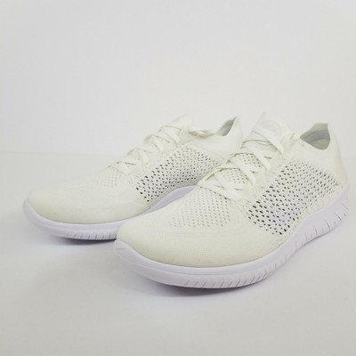 Nike Free RN Flyknit 2018 White 942838-103 New Men's Size 12.5 No Lid | eBay
