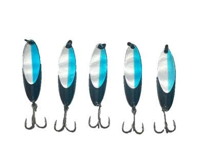 10 Kastmaster Style Spoons - 1/2 Oz Silver Fishing Lures For Trout, Bass & Salmon 6 thumbnail image