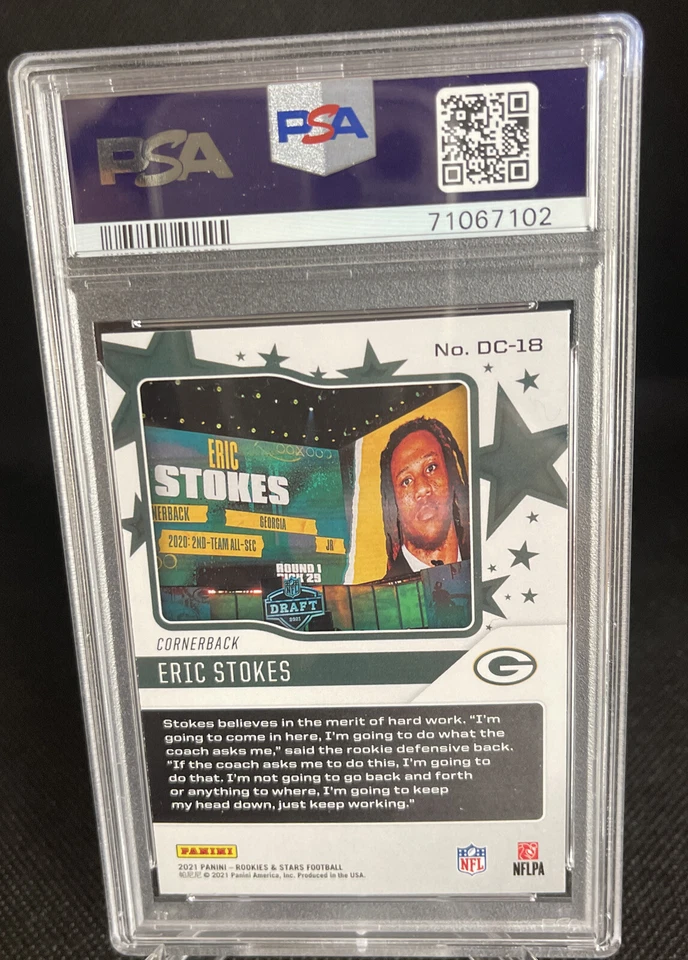 2021 Rookies and Stars Eric Stokes Draft Class  Green Bay Packers - Image 4 of 4