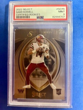 NFL - Sam Howell 2022 Panini Select Certified Rookies RC - PSA 9 - Commanders