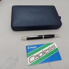 PILOT NAMIKI CAPLESS VANISHING POINT FP BLACK RHODIUM 18K M NIB EXCELLENT
