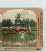 Modern Paradise Forest Park St Louis Missouri MO Stereoview