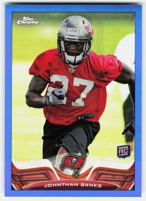 2013 Topps Chrome Blue Refractors Johnthan Banks Rookie #128 Buccaneers RC,/199