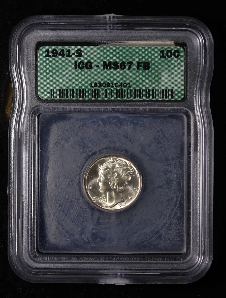 1941-S Mercury Dime 10C ICG MS67 FB | eBay