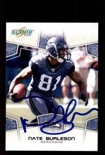Signed Football Card Auto Nate Burleson 2008 Score #284 Seattle Seahawks