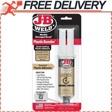 JB Weld Plastic Bonder Structural Adhesive Syringe Strongest Bond Tan 25ml