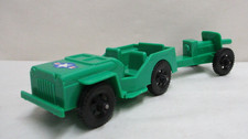 Timmee Processed Plastic Green Willies Jeep w/Artillery Guns