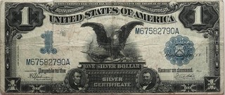 USA Silver Dollar Serie 1899 Eagle with flag PIC338 Erhalt. s.g.e. schön