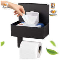 Toilettenpapierhalter Schwarz Ohne Bohren FüR Bad Und WC Badezimmer ZubehöR