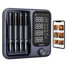 Wireless Meat Thermometer with APP Control 4 Probes Meat Thermometer Digital,...