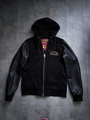 Men's (S) Chevignon Vintage College Jacket the Real Choice Black Casual  Wear 