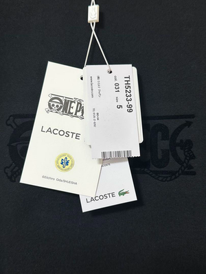 Lacoste × One Piece Limited T-Shirt Black Size L US Anime
