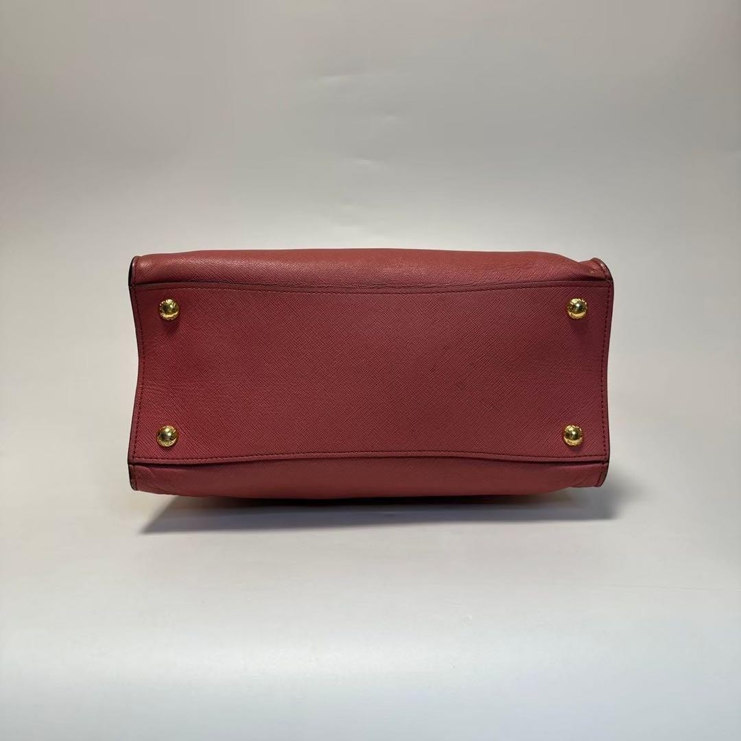 Excellent condition Prada triangular logo Saffian… - image 6