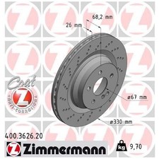 2x Bremsscheibe hinten f&uuml;r Mercedes CLS C219 E-Klasse W211 S211 | 26247757
