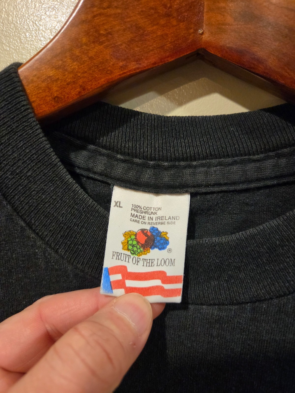 Vintage 90s Republic of Ireland Shirt Tourism Tee Single Stitch XL Black VTG image 2