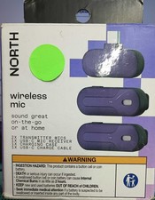 2 Pack NORTH Wireless Microphone with Charger USB-C : Audio Equipment Accessory