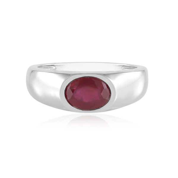 Cavill Rubin Ring 1,36Ct Oval Rot 925 Silber Plattiert Damen Echtschmuck--image