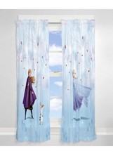 Disney Princess Frozen 2 Window Curtain Panels 2 Drapes 41  x 63  Each Panel