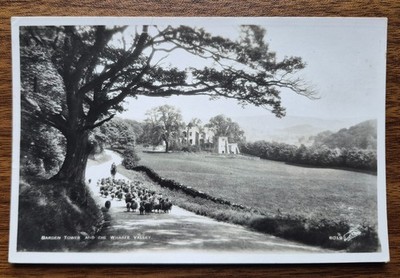 c.1930s Barden Tower and The Wharfe Valley, Yorkshire Real Photo Postcard