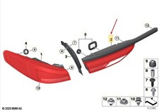 BMW 2 Gran Coupé F44 rechte Seite Heckklappe Rücklicht RHD 63218498740 Neue Echt