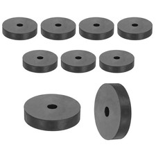 9Pcs Rubber Spacers, 45mm OD, 8mm ID, 10mm Thick Black Round Rubber Washer