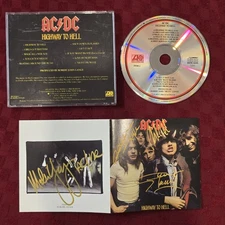 AC/DC Signed cd Highway to Hell, 4 members,  Original, Vintage, Great Gifts, 70s