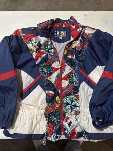 Vintage Rivers Edge Sport Windbreaker Petite Multicolor Nautical