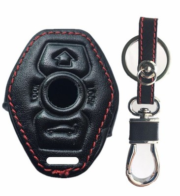 Rpkey Leather Keyless Entry Remote Control Key Fob Cover Case Replacement Fit...