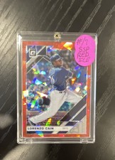 2020 Panini Donruss Optic - Lorenzo Cain #108 Red Cracked Ice Prizm /7 - SSP